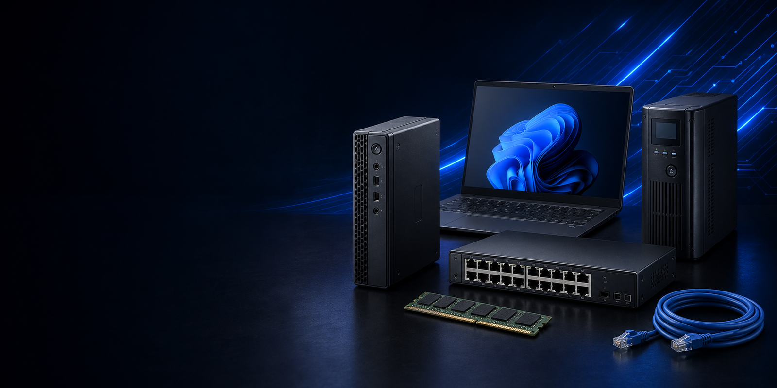 Refurbished business computers and networking hardware